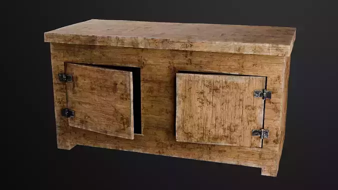 Wooden cabinet Game Assets item4