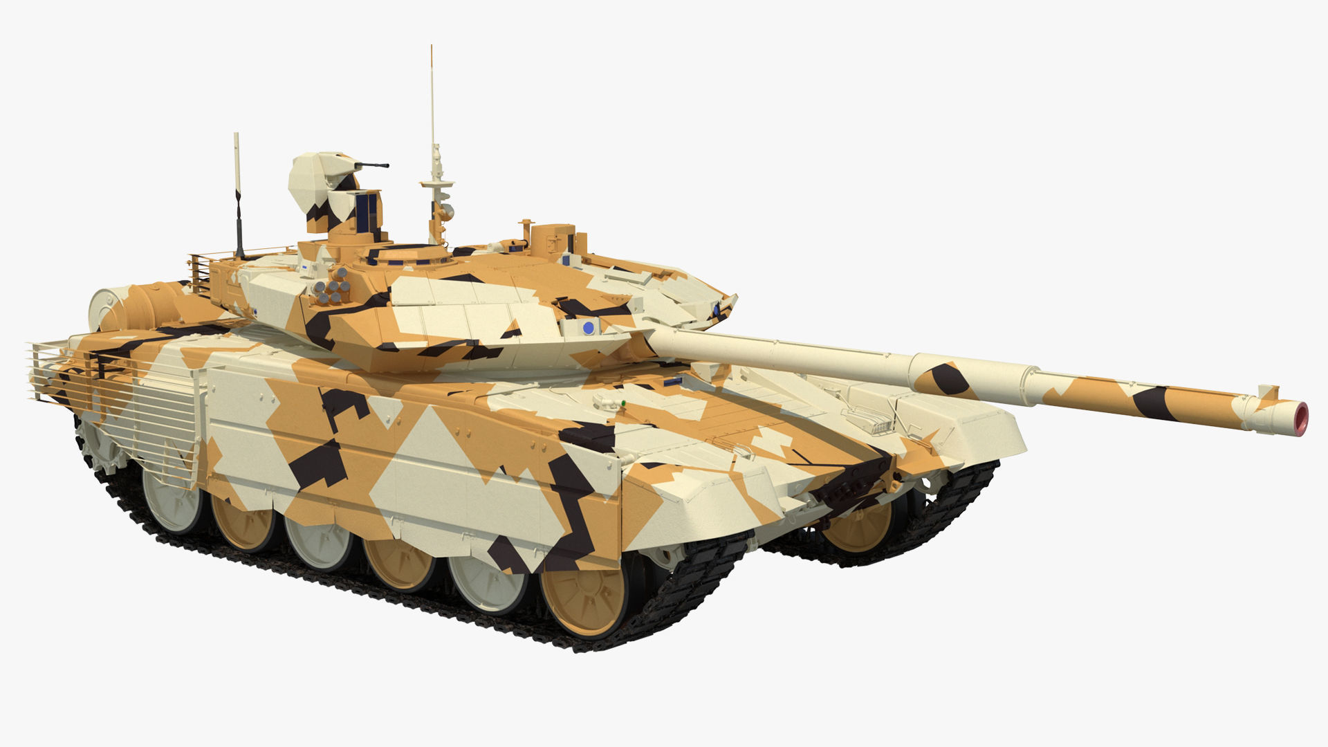 T-90 MS Desert Clean Low-poly 3D model_28