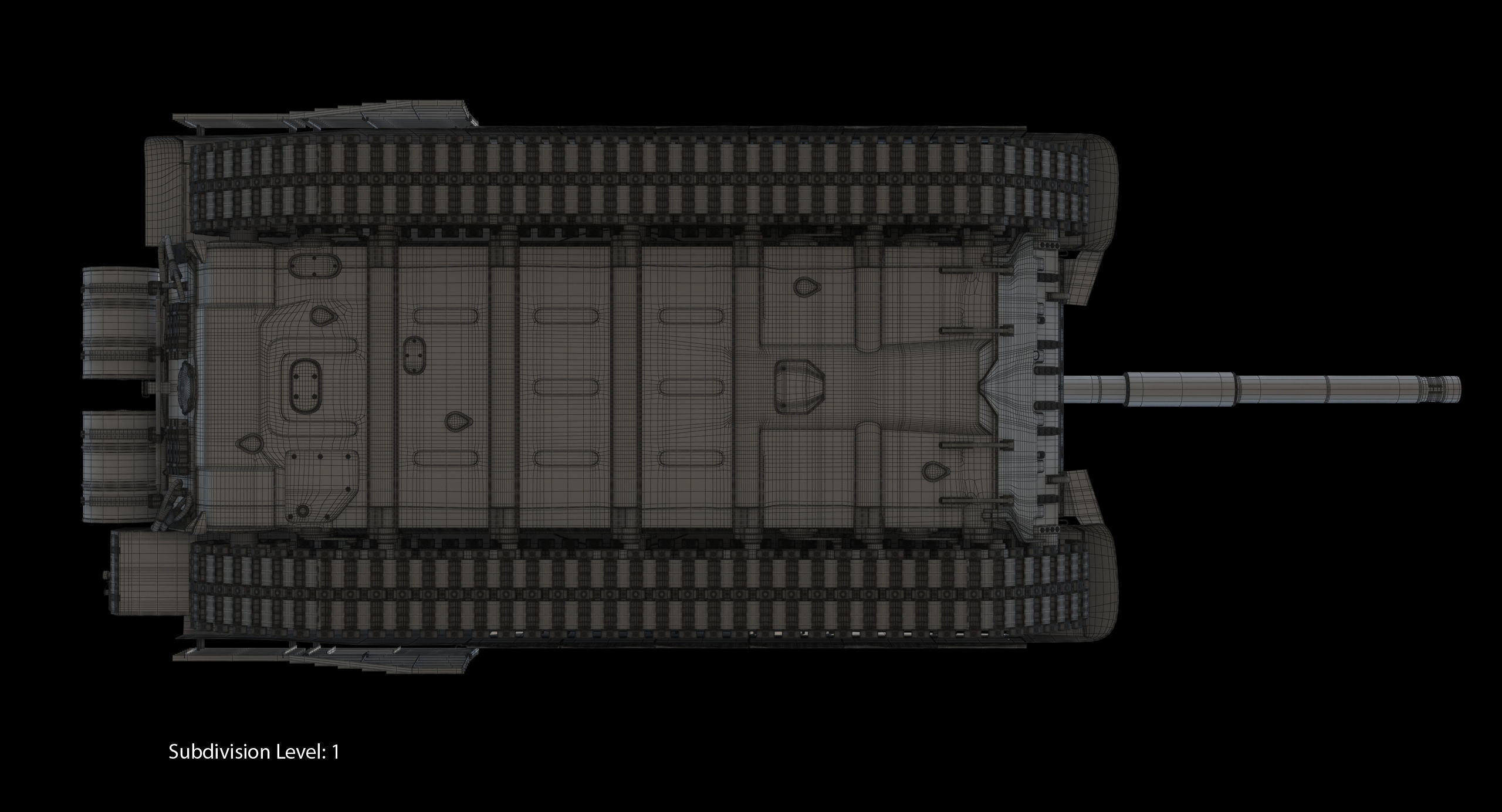 T-90 MS Desert Clean Low-poly 3D model_21