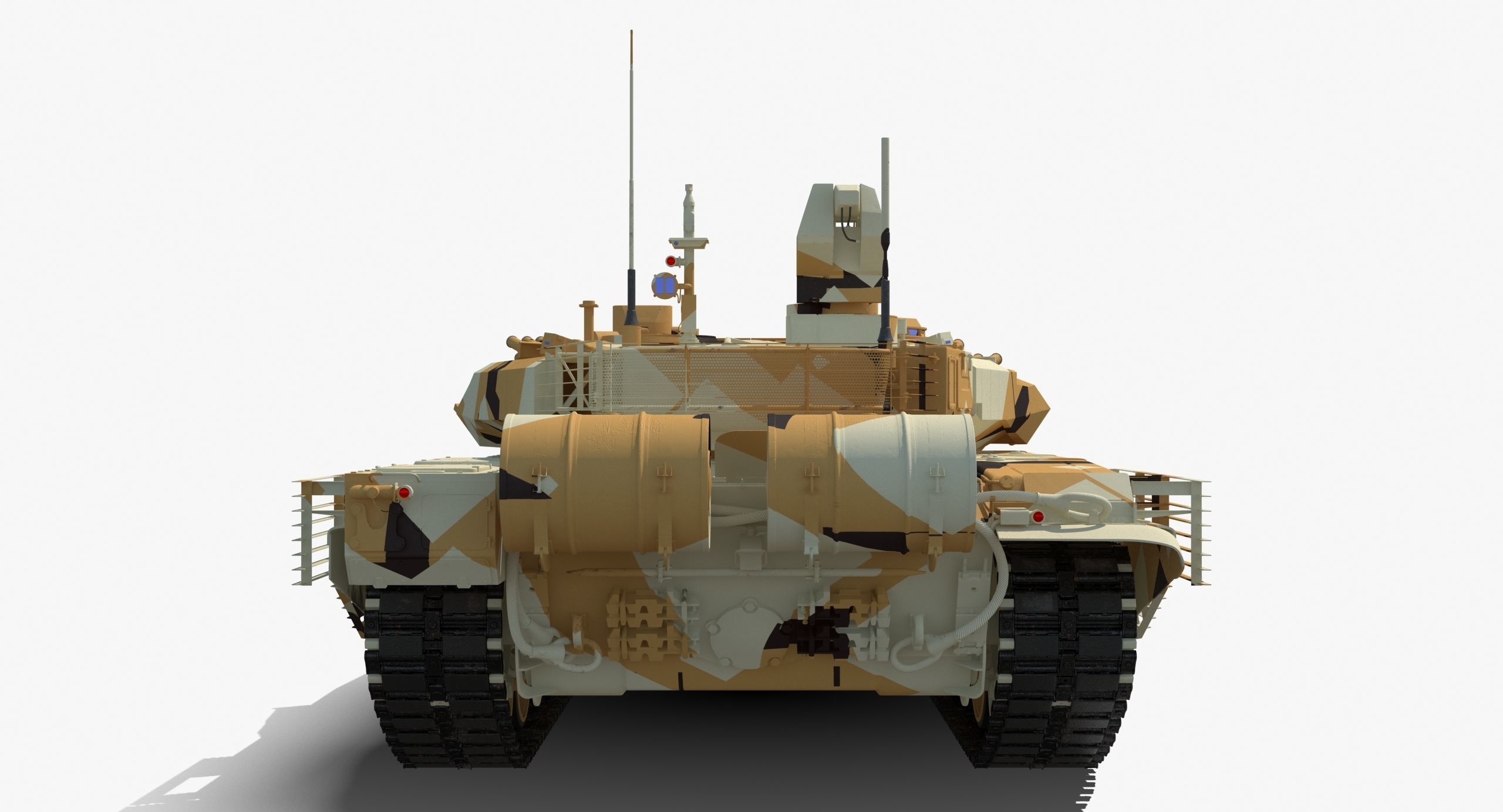T-90 MS Desert Clean Low-poly 3D model_8