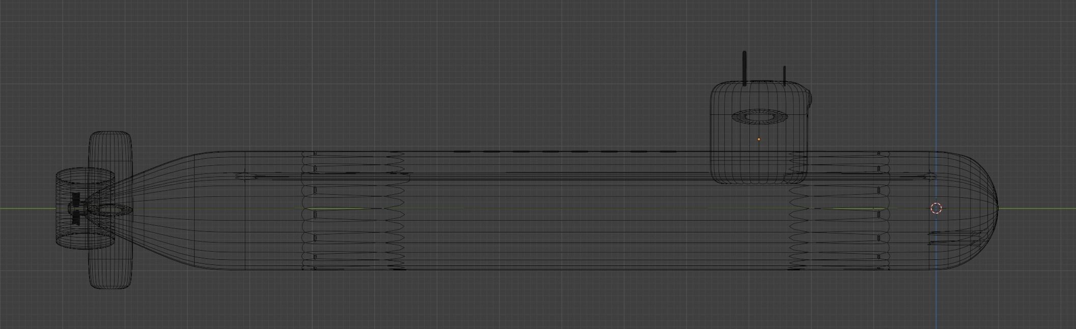 Submarine 3D print model_2