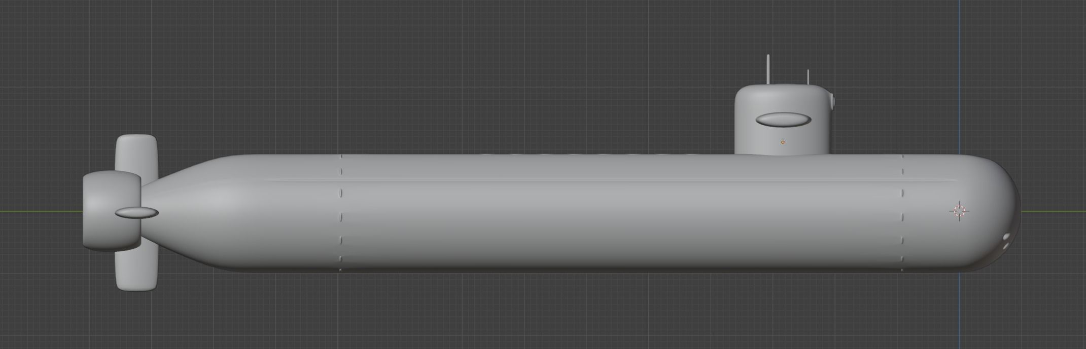 Submarine 3D print model_1