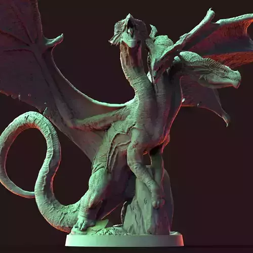 3 Headed Dragon  3D print model
