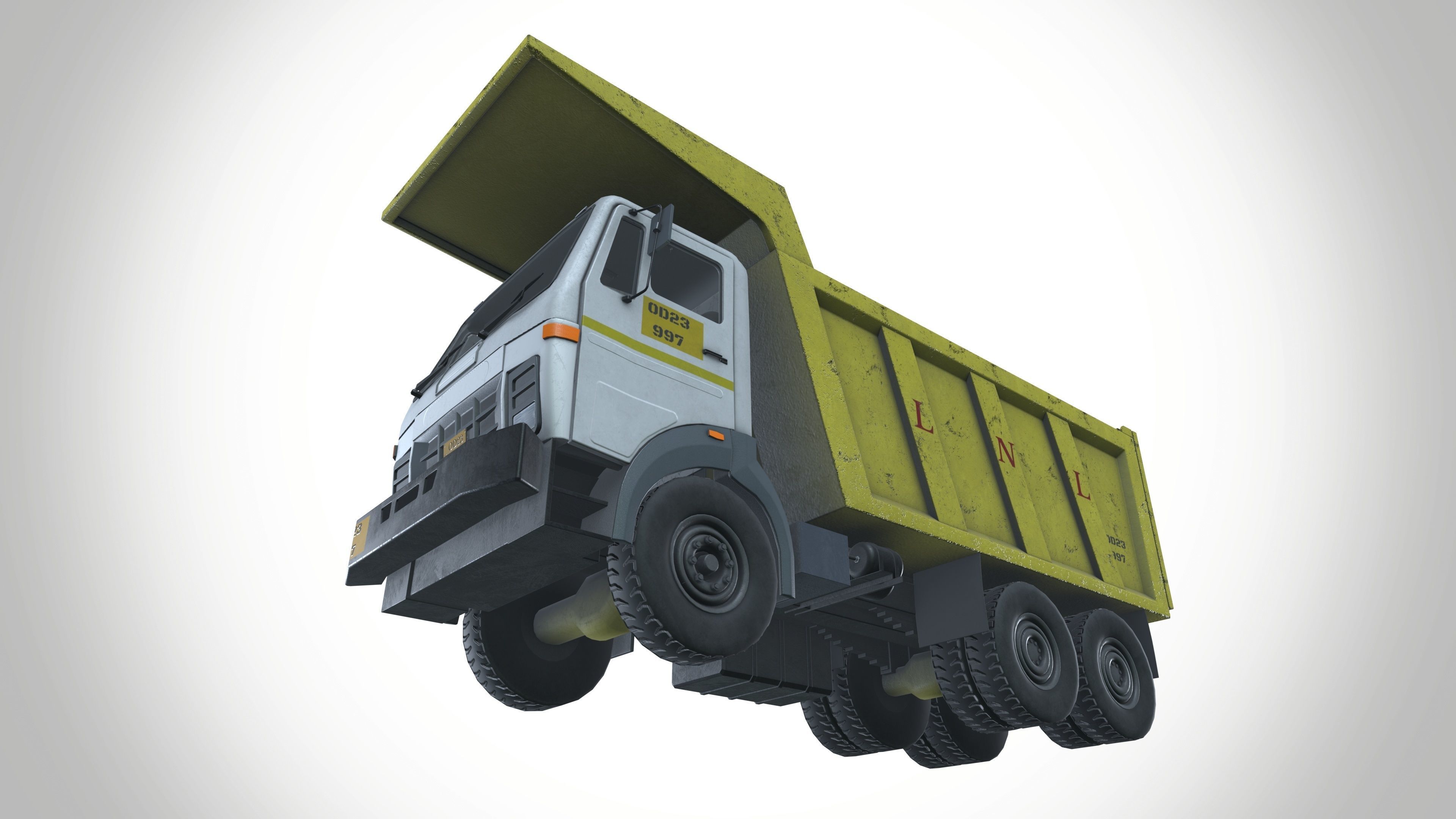 Mining 16 Tyre Truck Tata Signa 4825 Tipper 3D model_7