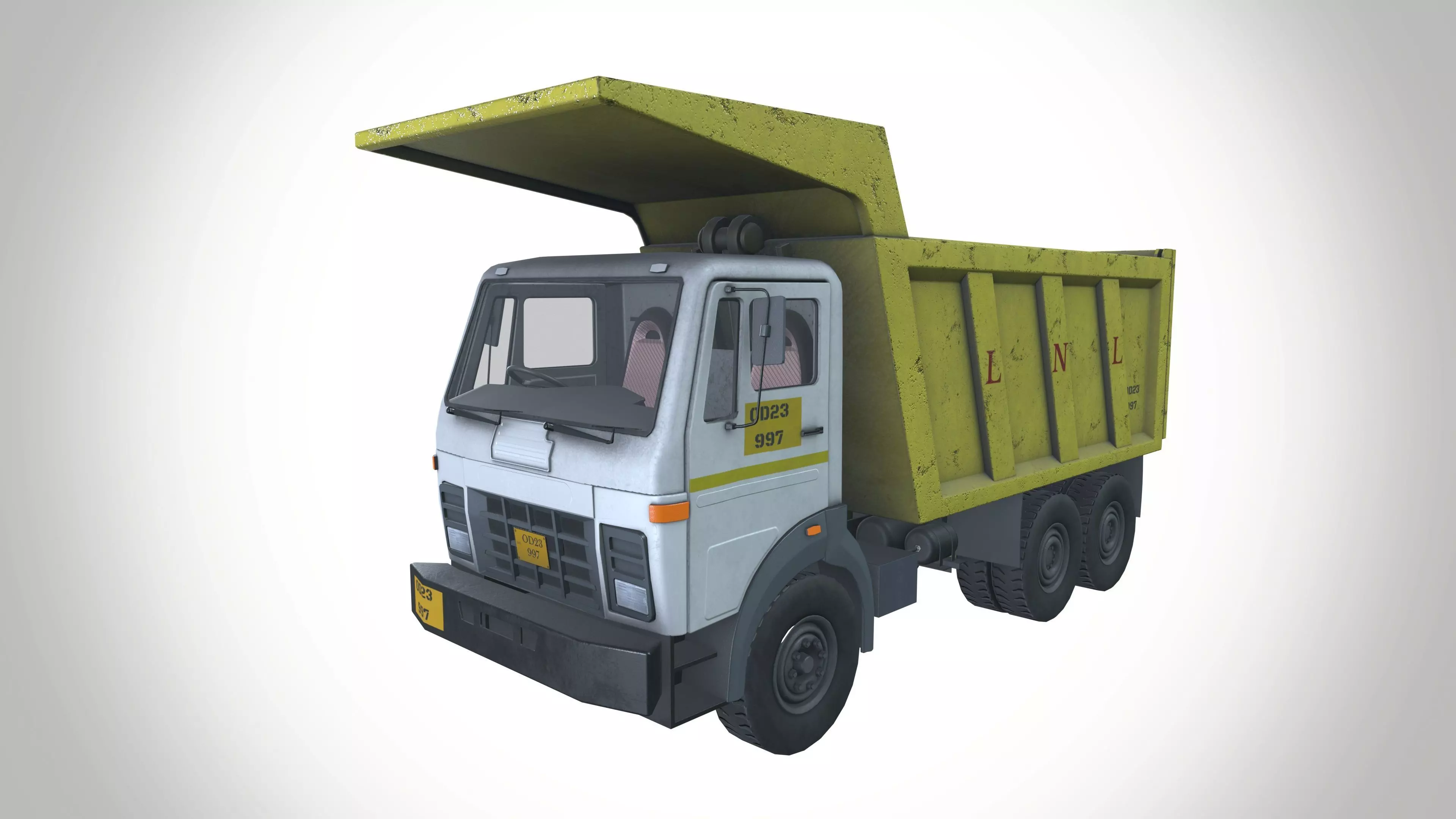 Mining 16 Tyre Truck Tata Signa 4825 Tipper 3D model_0
