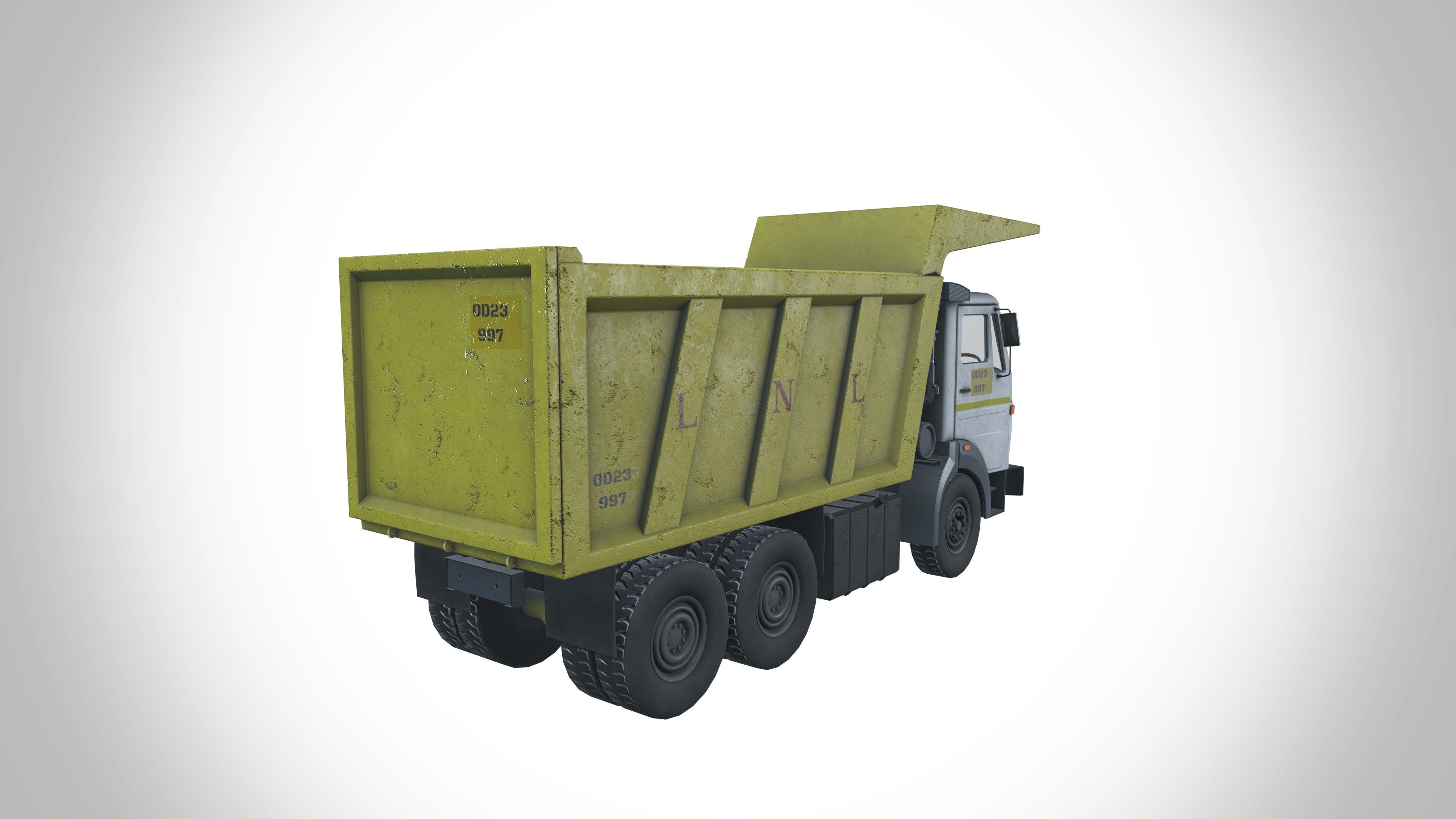 Mining 16 Tyre Truck Tata Signa 4825 Tipper 3D model_3