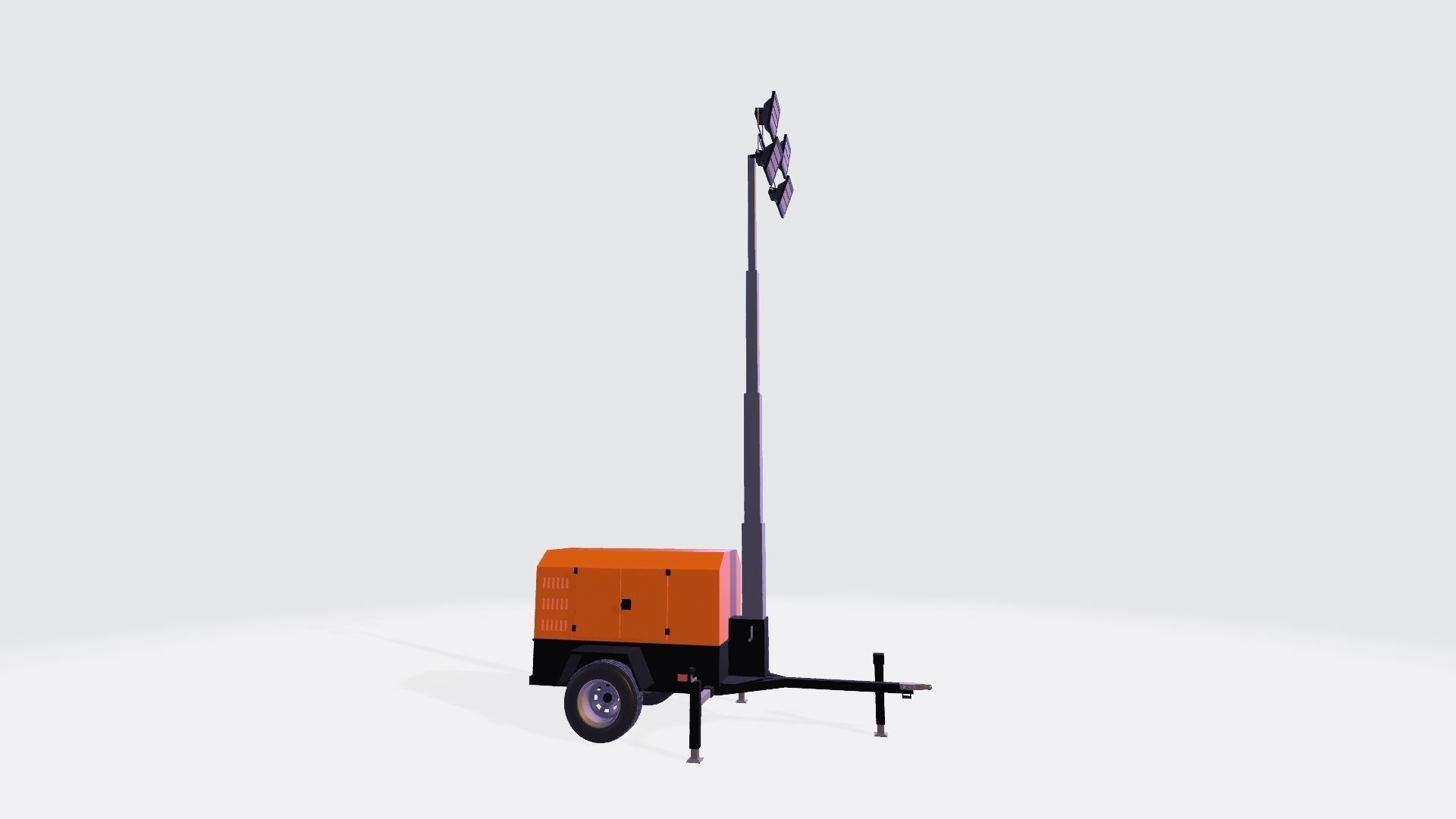 Light Tower Generator - Mobile Lighting 3D model_23