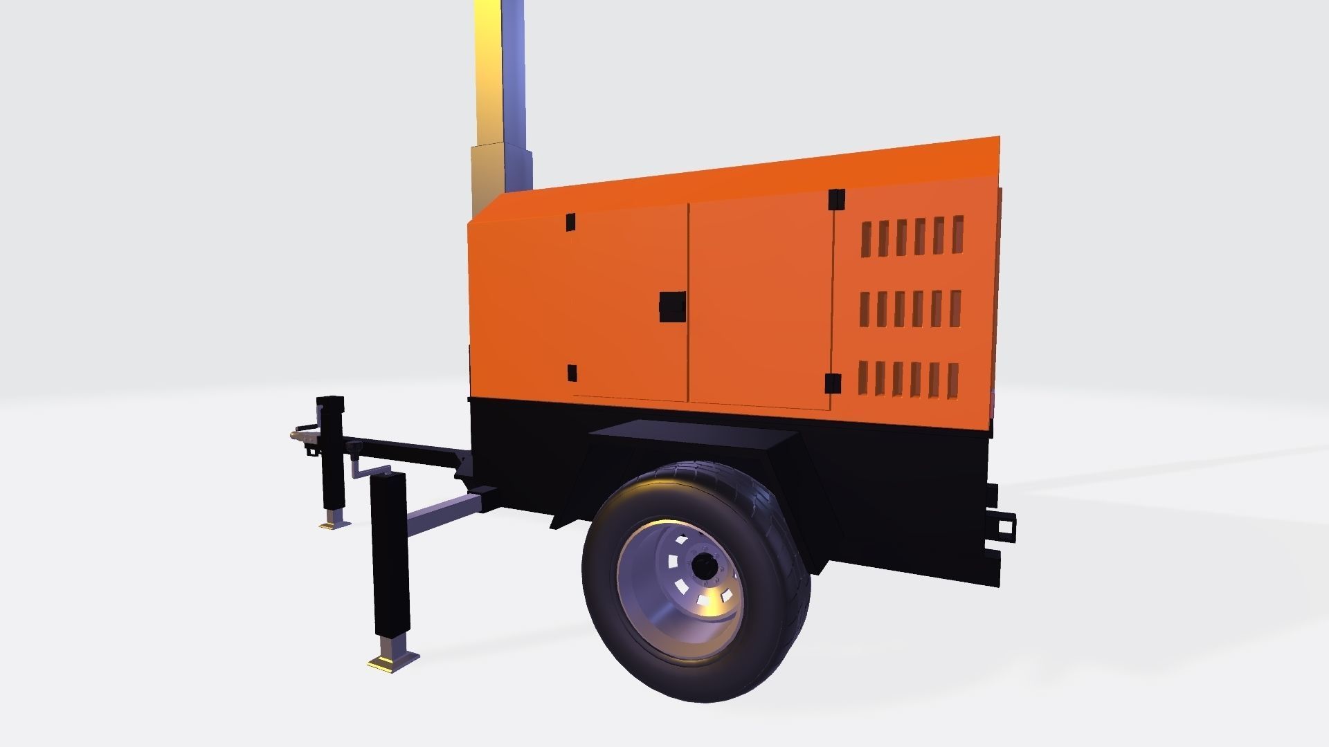 Light Tower Generator - Mobile Lighting 3D model_24