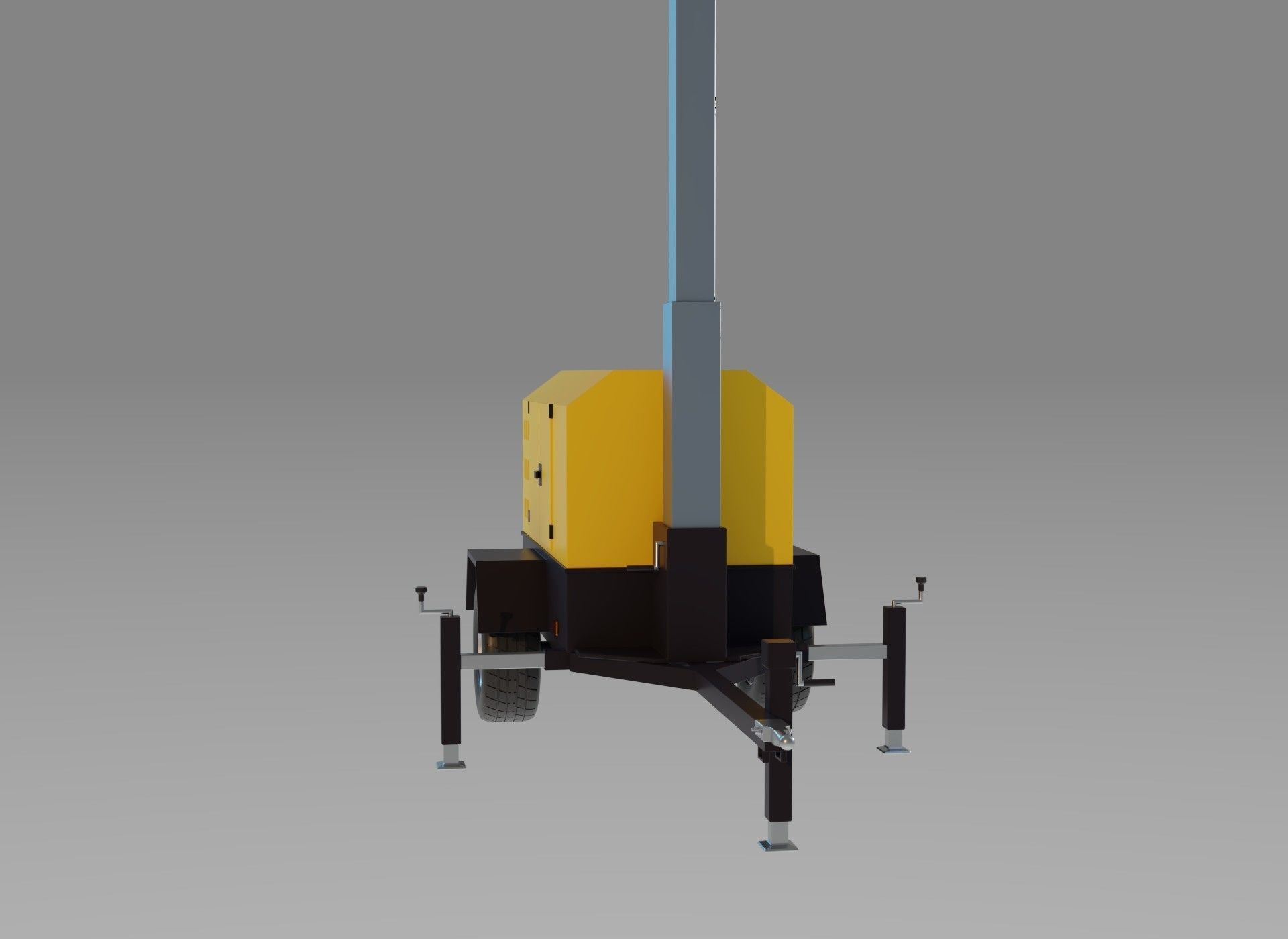 Light Tower Generator - Mobile Lighting 3D model_3
