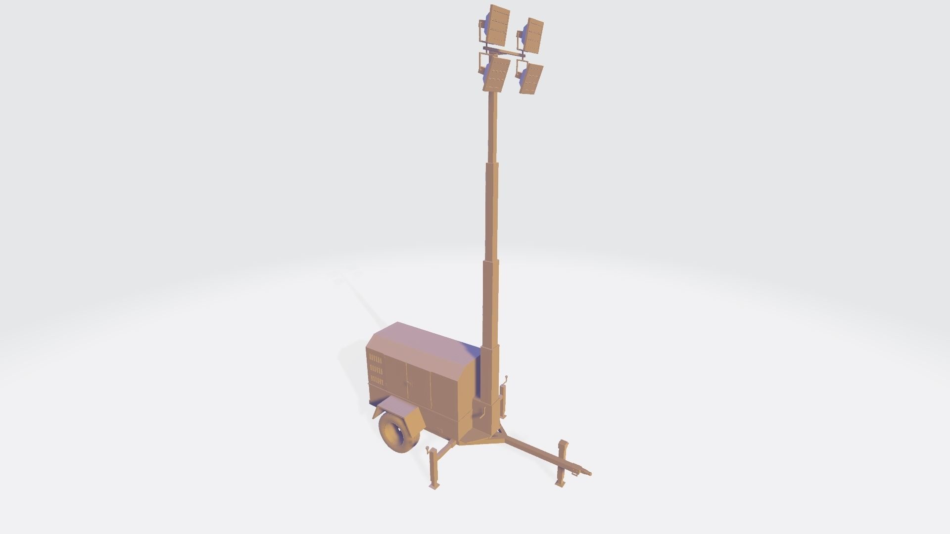 Light Tower Generator - Mobile Lighting 3D model_21