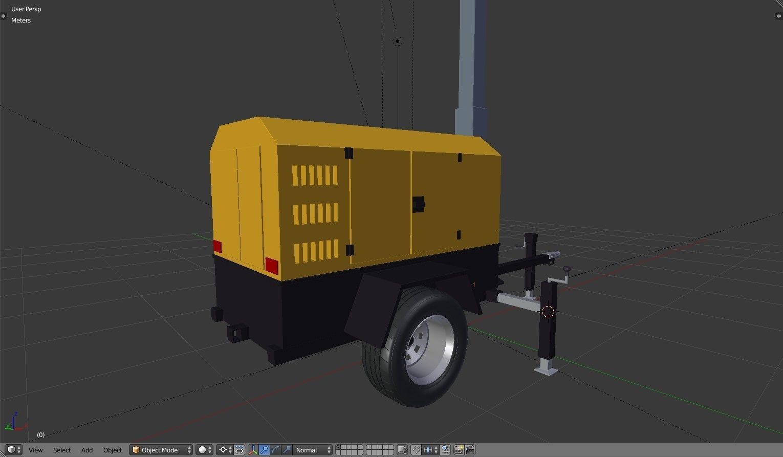 Light Tower Generator - Mobile Lighting 3D model_18