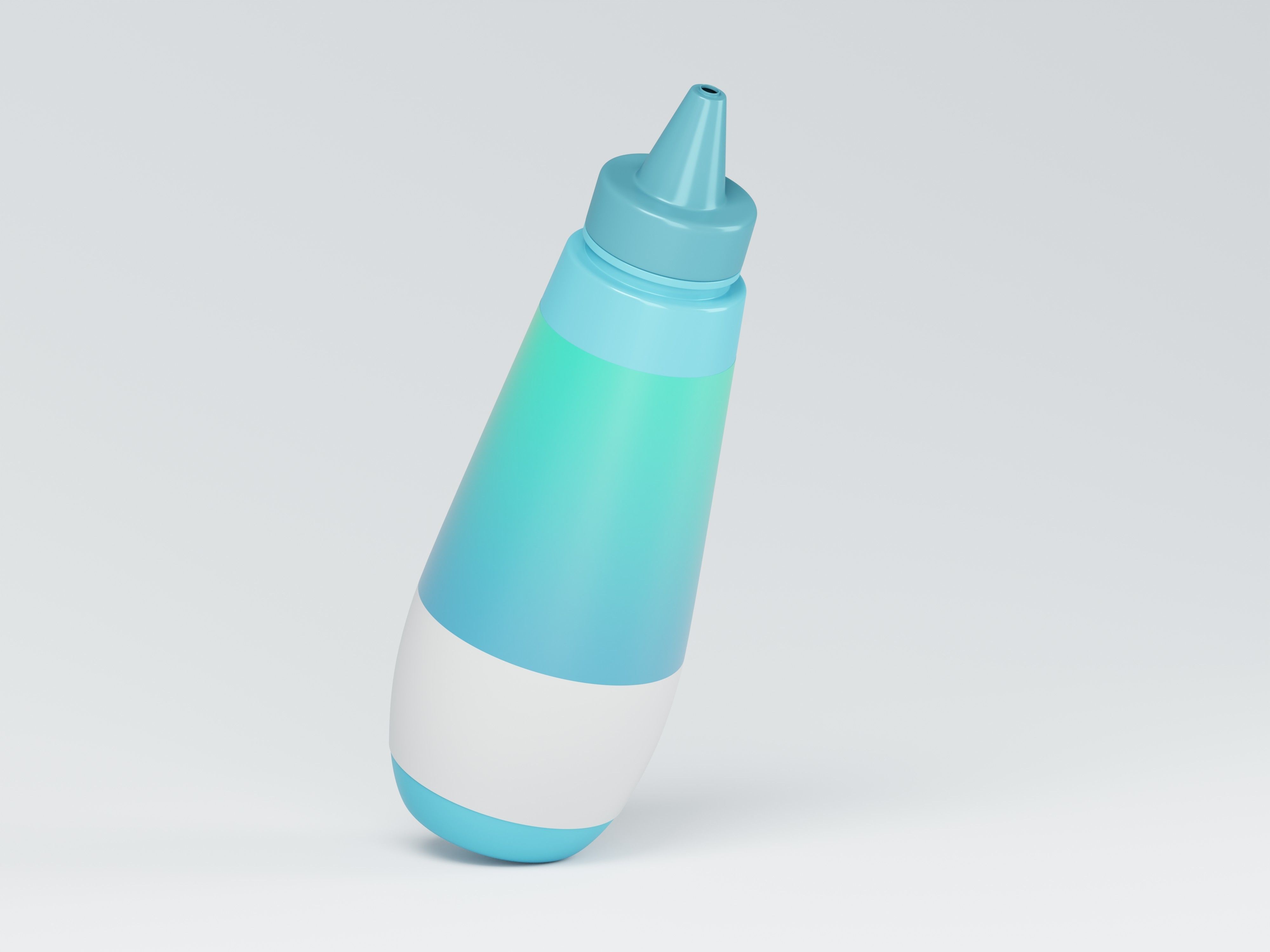Ketchup Bottle 3D Model Low-poly 3D model_2
