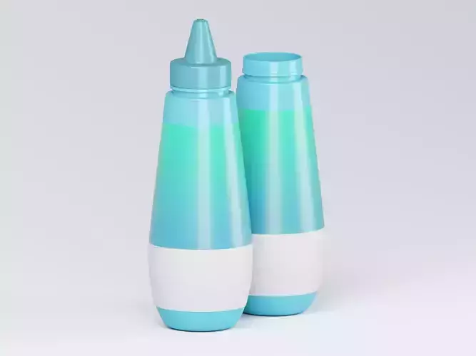 Ketchup Bottle 3D Model