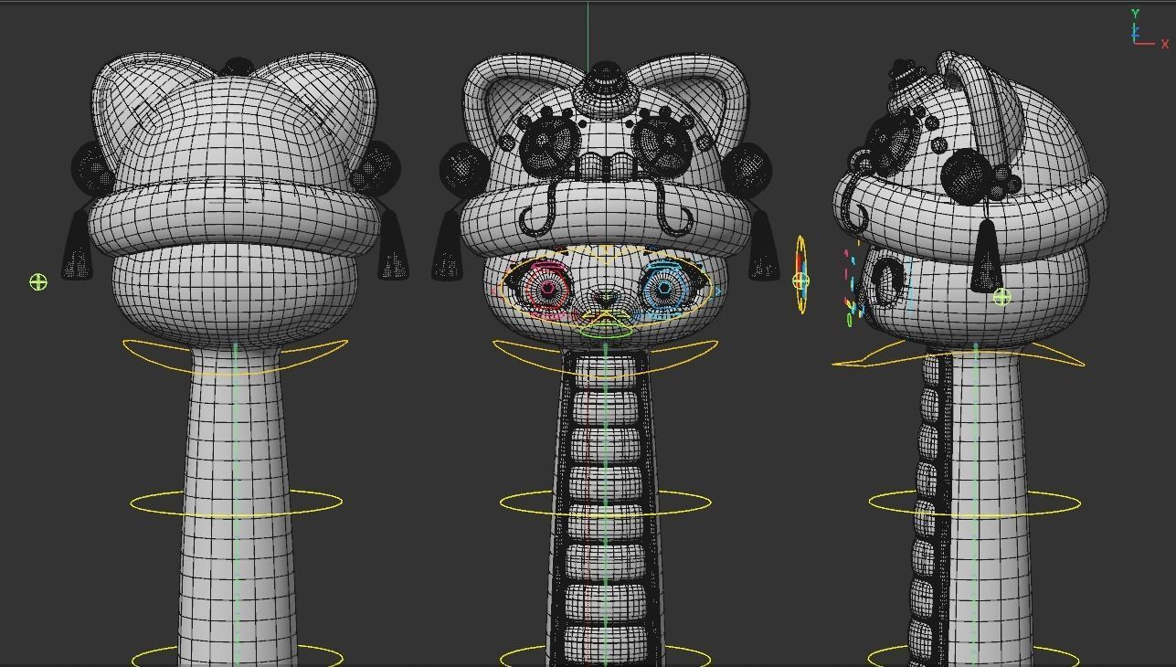 Rigged Cartoon Snake 3D model_6