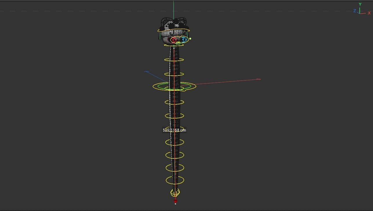 Rigged Cartoon Snake 3D model_8