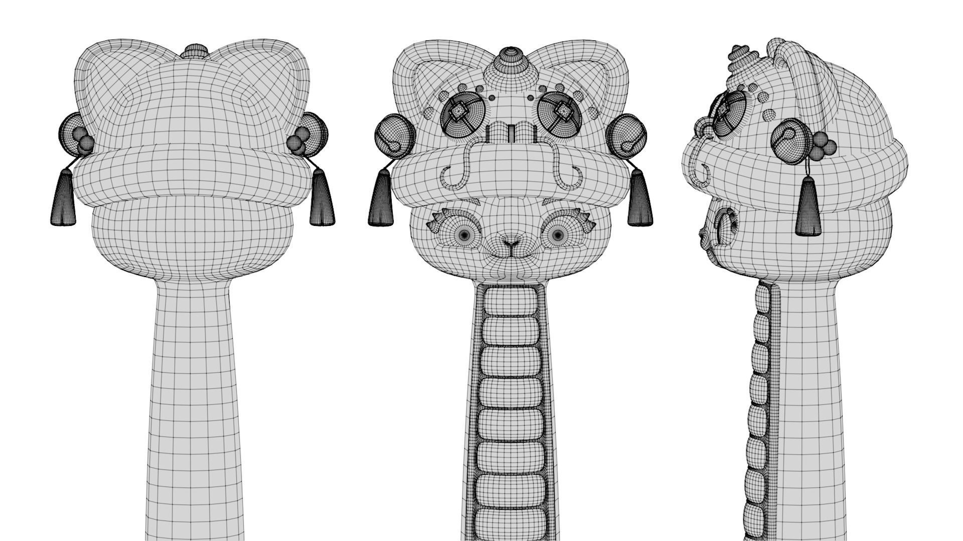 Rigged Cartoon Snake 3D model_5