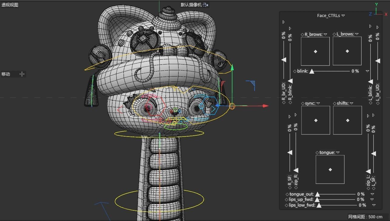 Rigged Cartoon Snake 3D model_7
