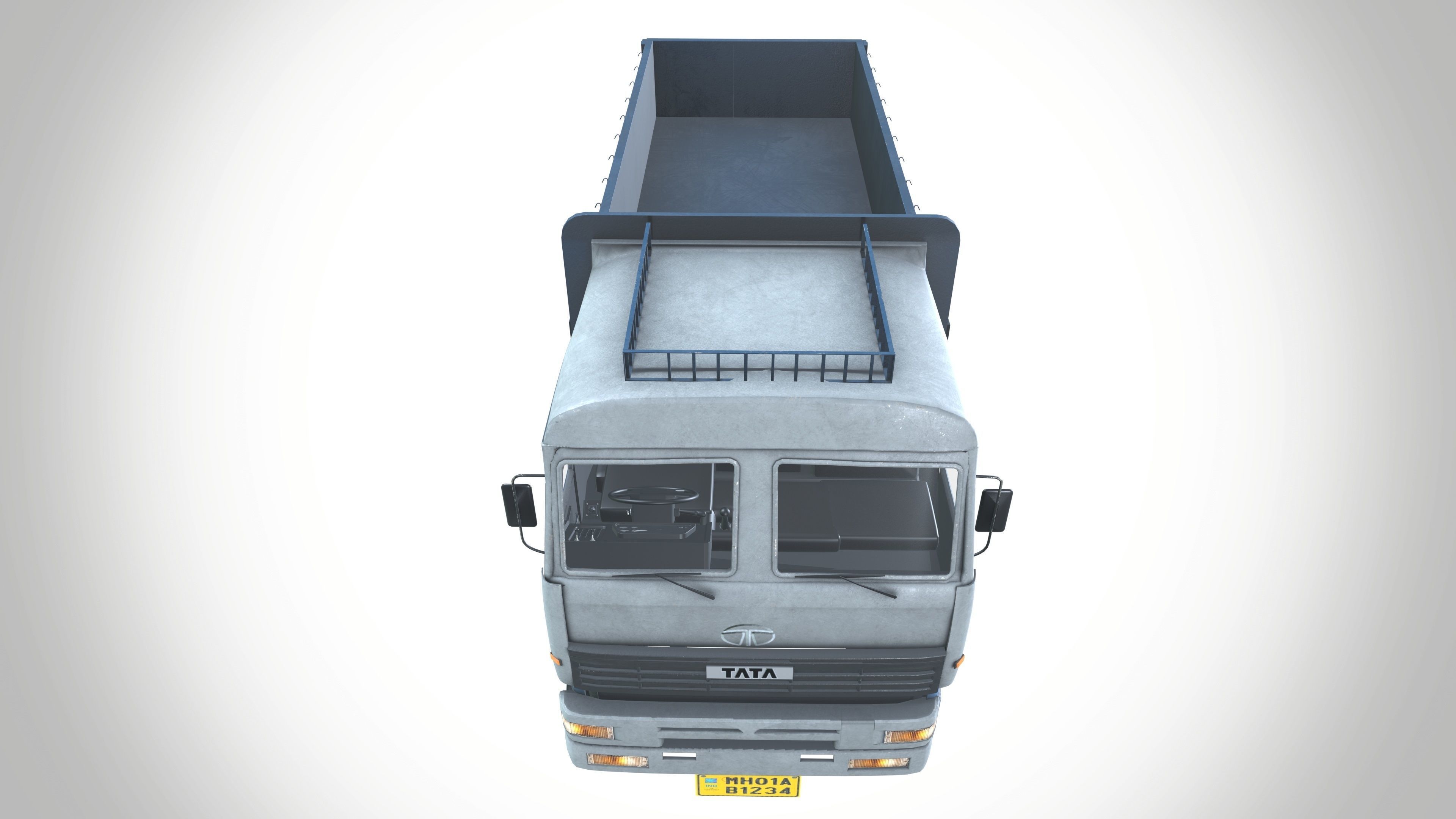 Tata LPT2518 TC 10 Wheeler Truck Low-poly 3D model_6
