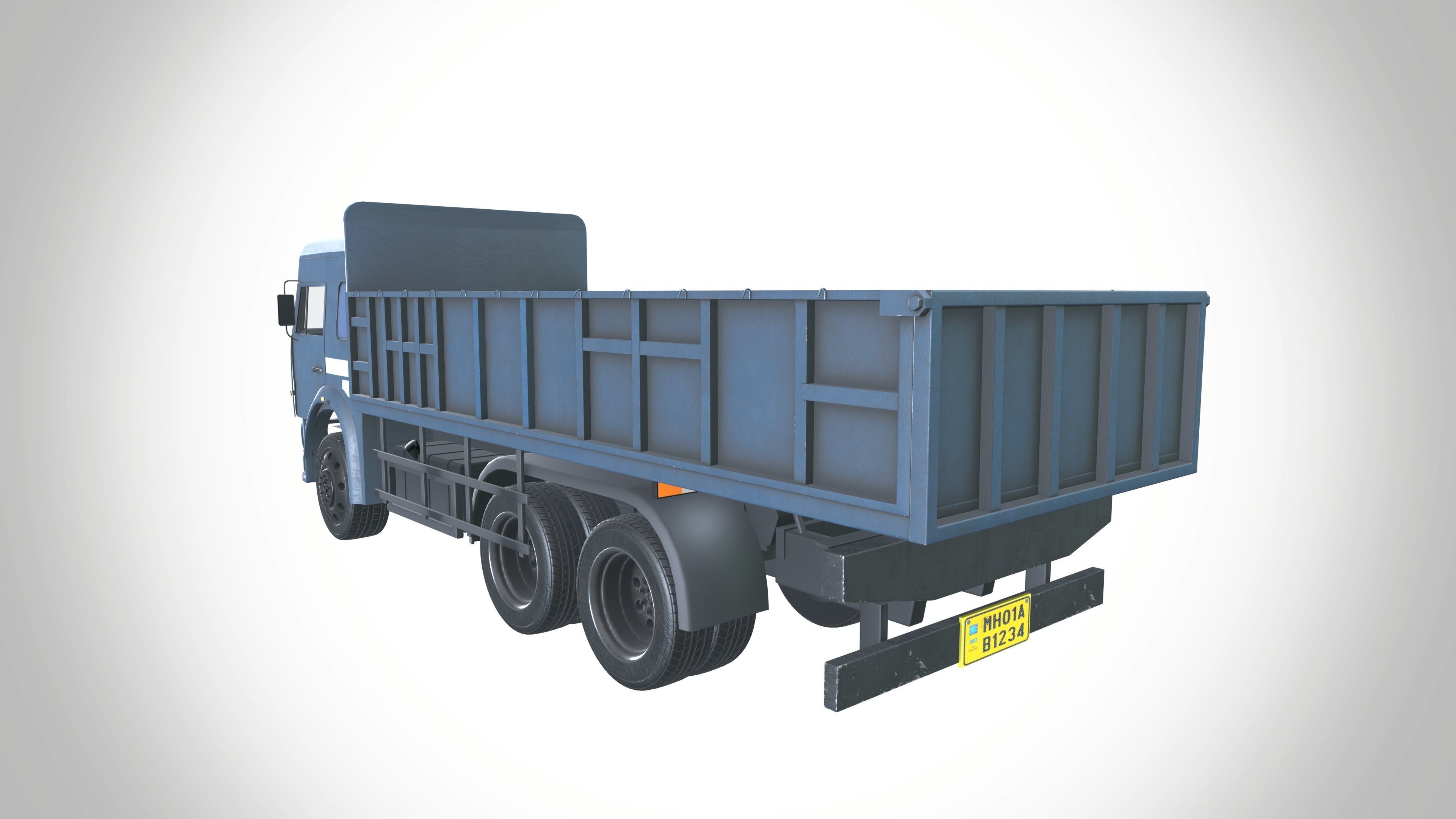Tata LPT2518 TC 10 Wheeler Truck Low-poly 3D model_4