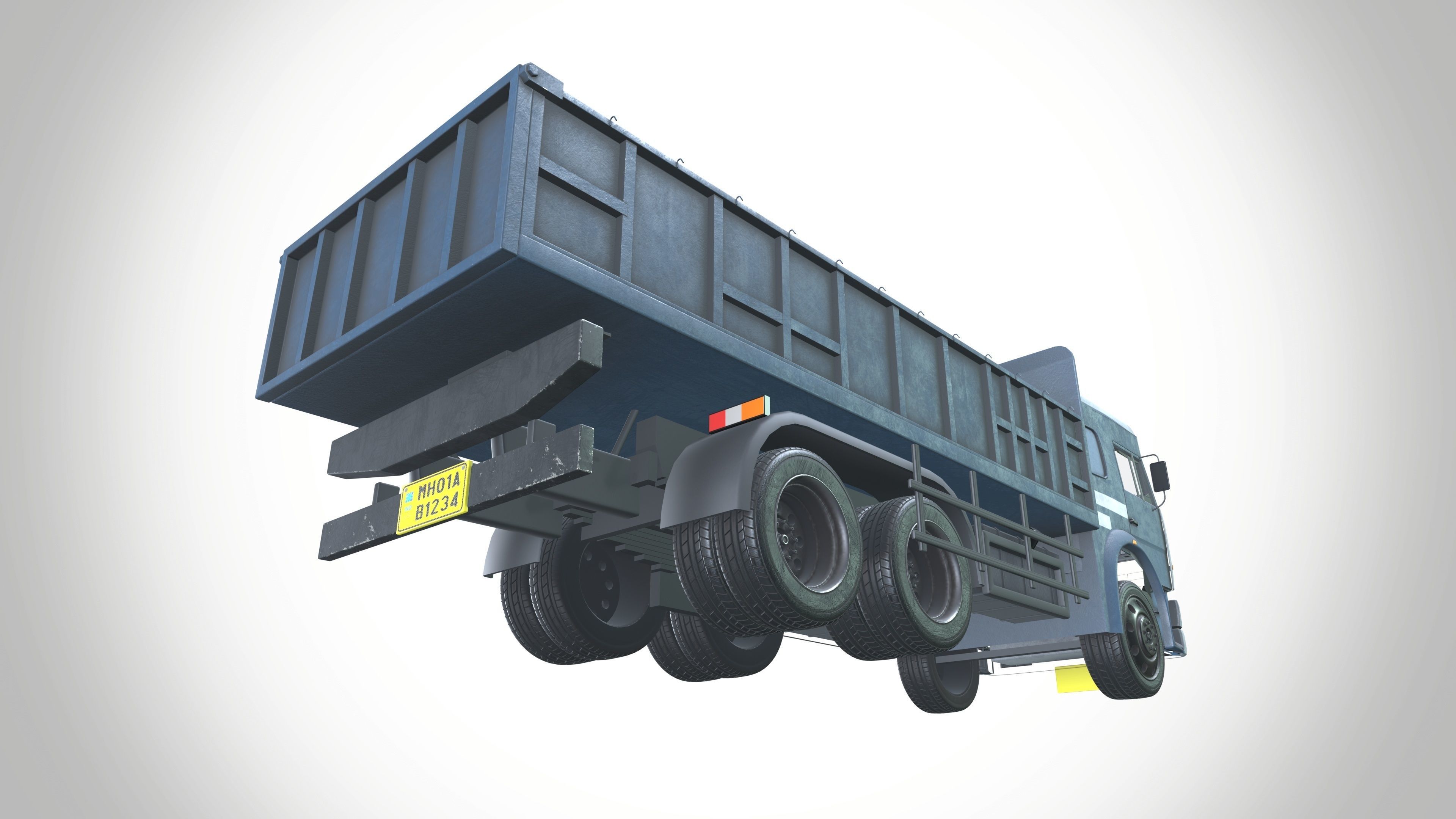 Tata LPT2518 TC 10 Wheeler Truck Low-poly 3D model_7