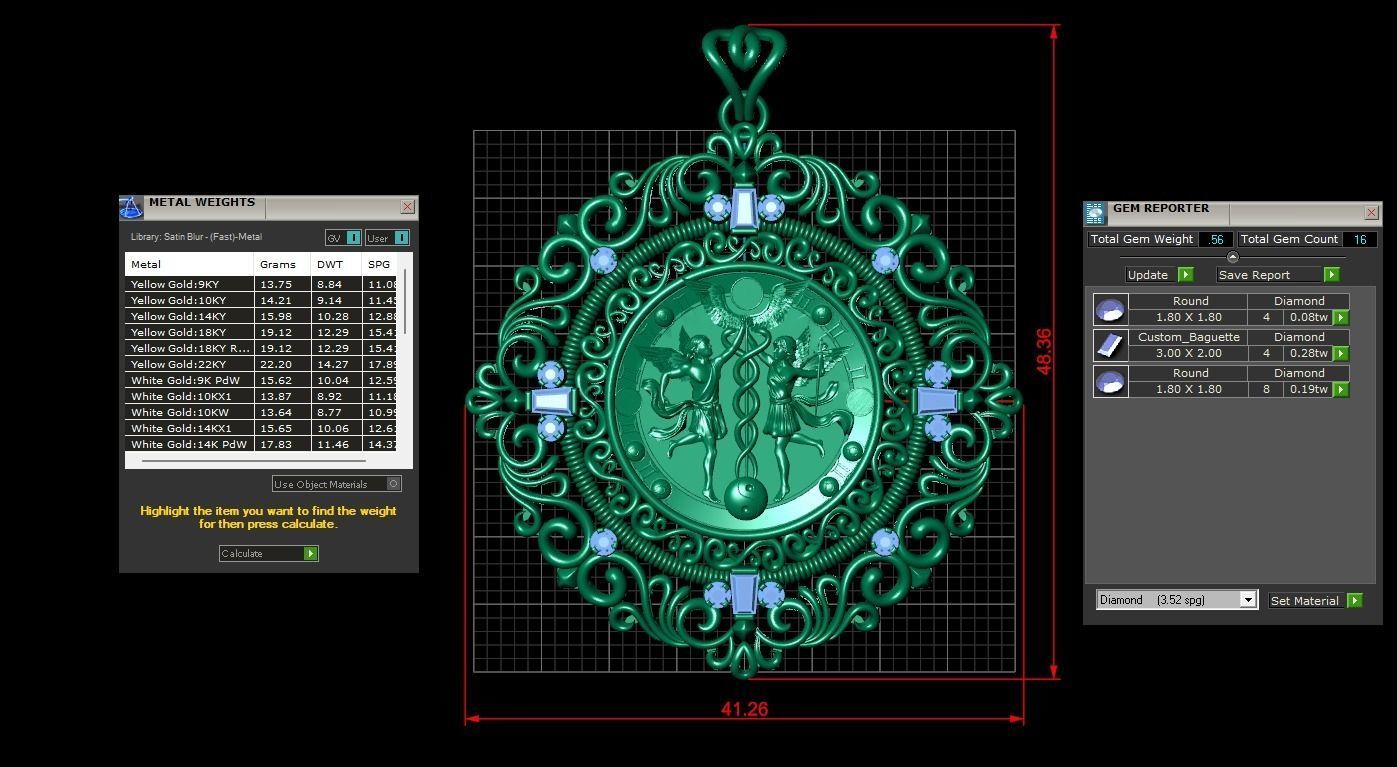 GEMINI ZODIAC ROUND Horoscope pendant 3d Print Model 3D print model_13