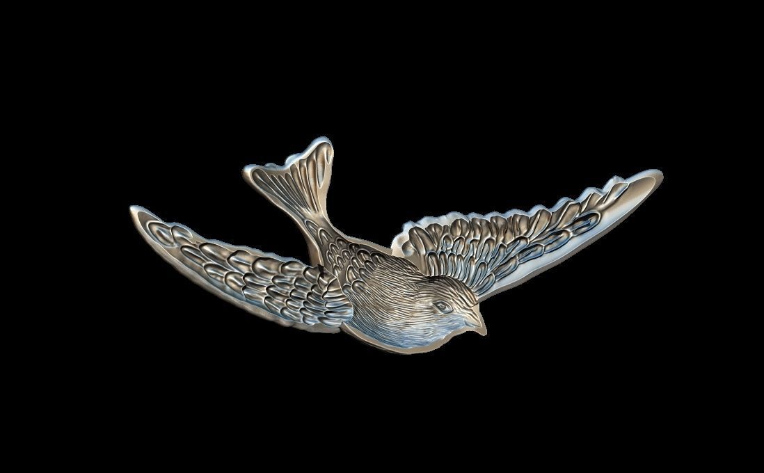 Bird Dove pendant 3D print model_8