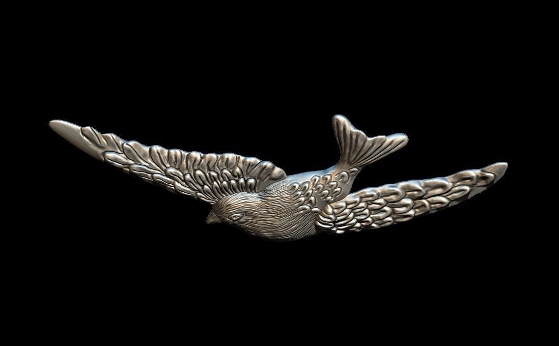 Bird Dove pendant 3D print model_5
