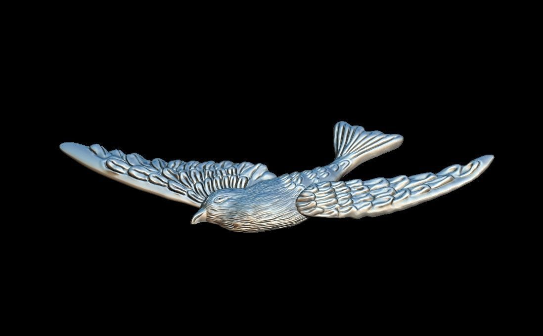 Bird Dove pendant 3D print model_4
