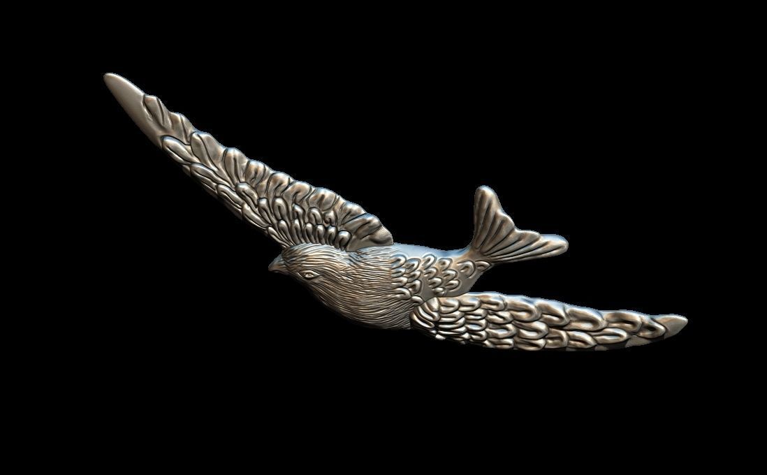 Bird Dove pendant 3D print model_3