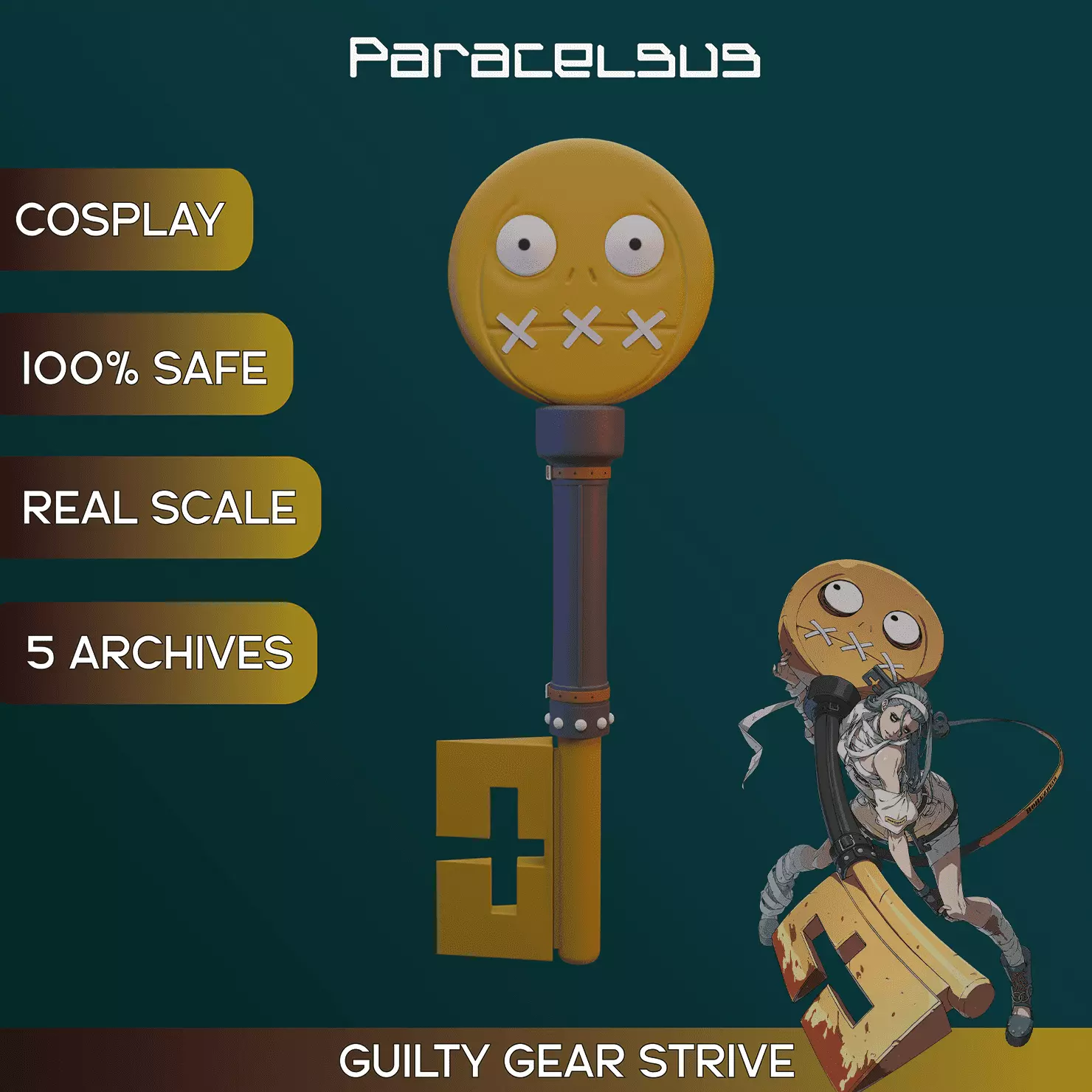 ABA GUILTY GEAR STRIVE PARACELSUS FOR COSPLAY 3D print model_0