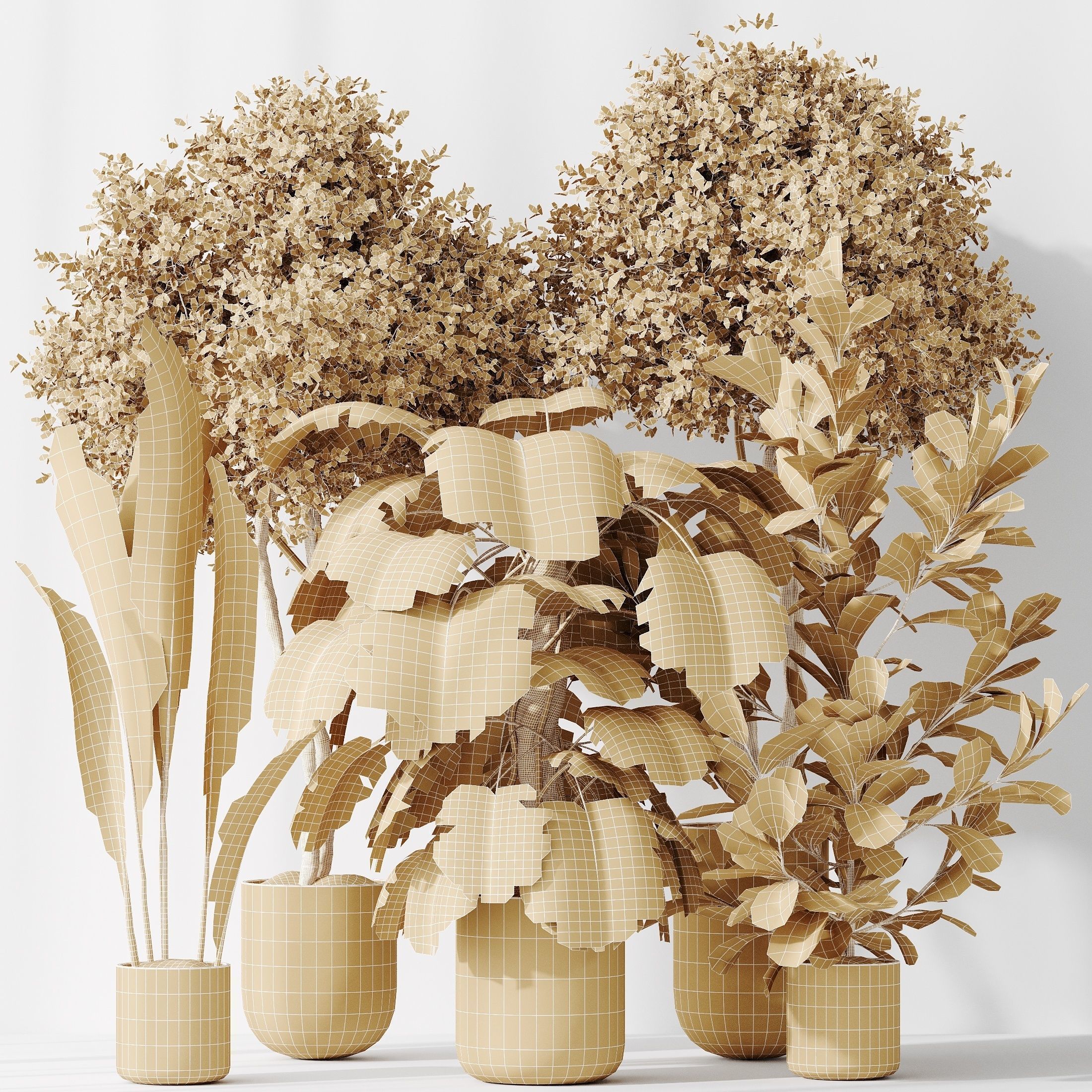 12 Different SETS of Plant Indoor SET VOL151 3D Model Collection_49