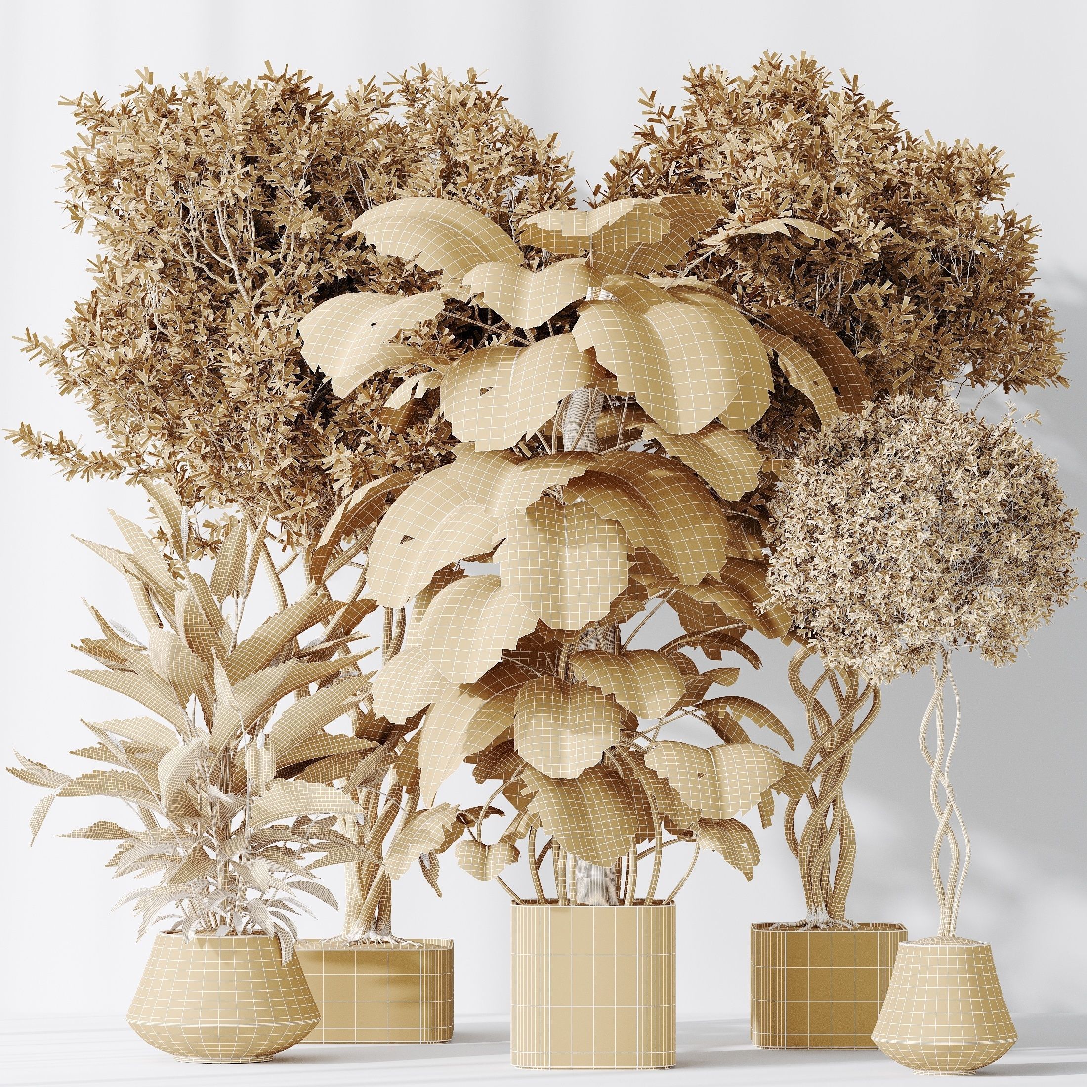 12 Different SETS of Plant Indoor SET VOL151 3D Model Collection_43