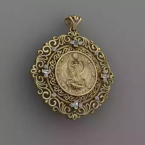 Zodiac sign Scorpio Horoscope pendant  Print Model 