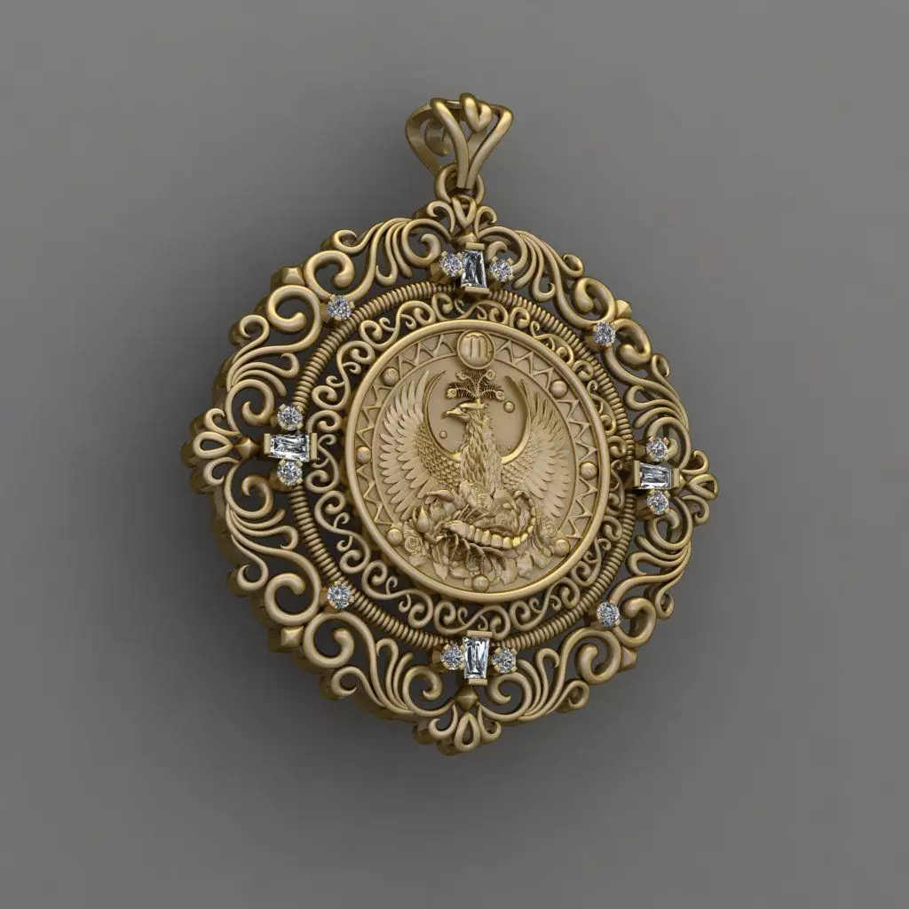 Zodiac sign Scorpio Horoscope pendant  Print Model  3D print model_0