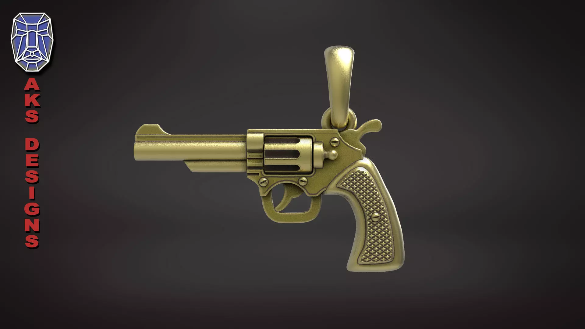 Pendant jewelry pistol v177 3D print model