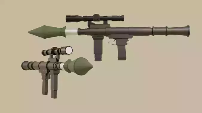 Rocket Launcher with Detailed Texturing