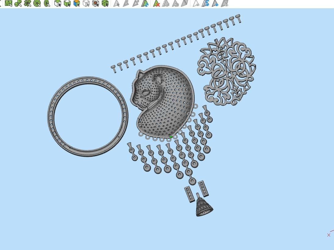 ring gold 3D print model_26