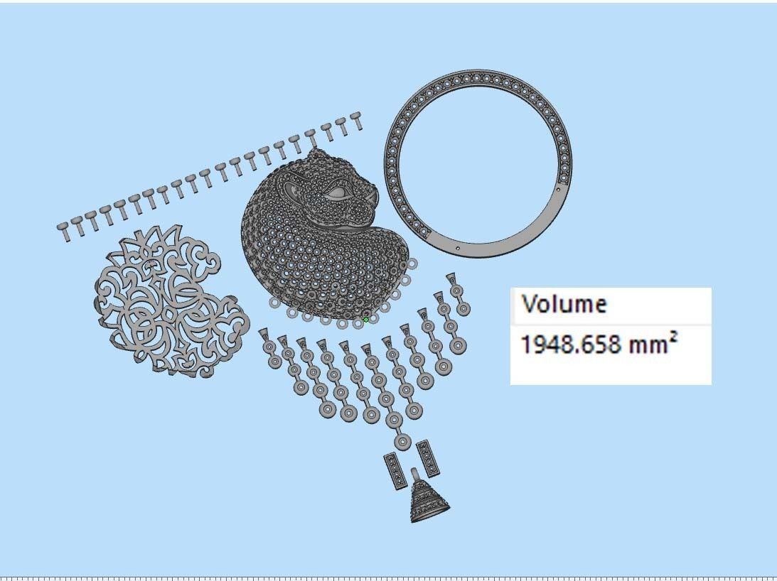 ring gold 3D print model_22
