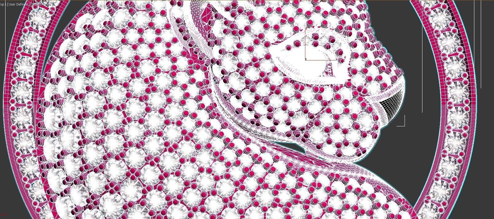 ring gold 3D print model_23