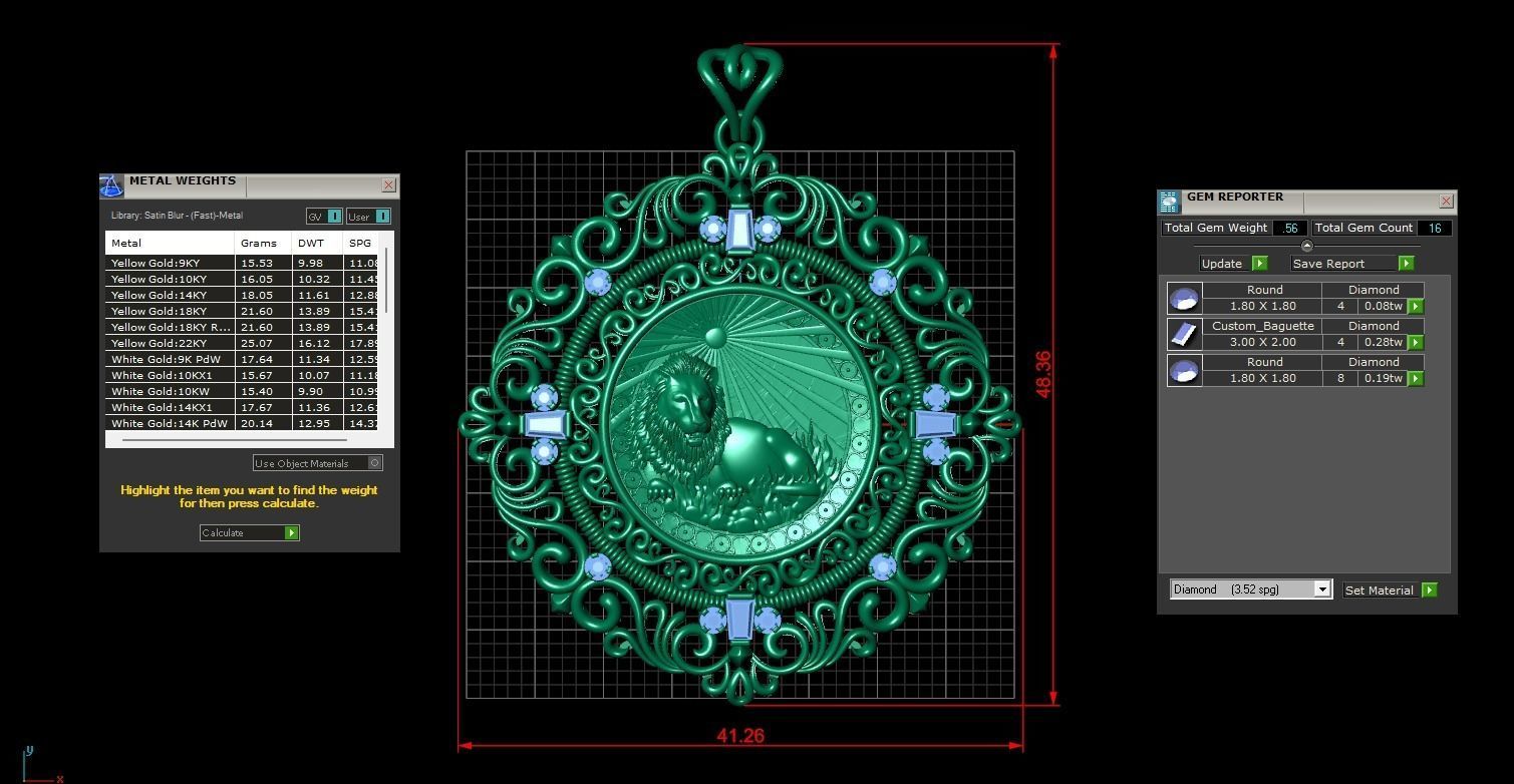 Zodiac sign Lion Horoscope pendant 3d Print Model 3D print model_1