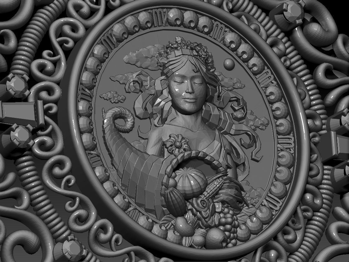 Zodiac sign Virgo pendant print Model 3D print model 3D print model_10