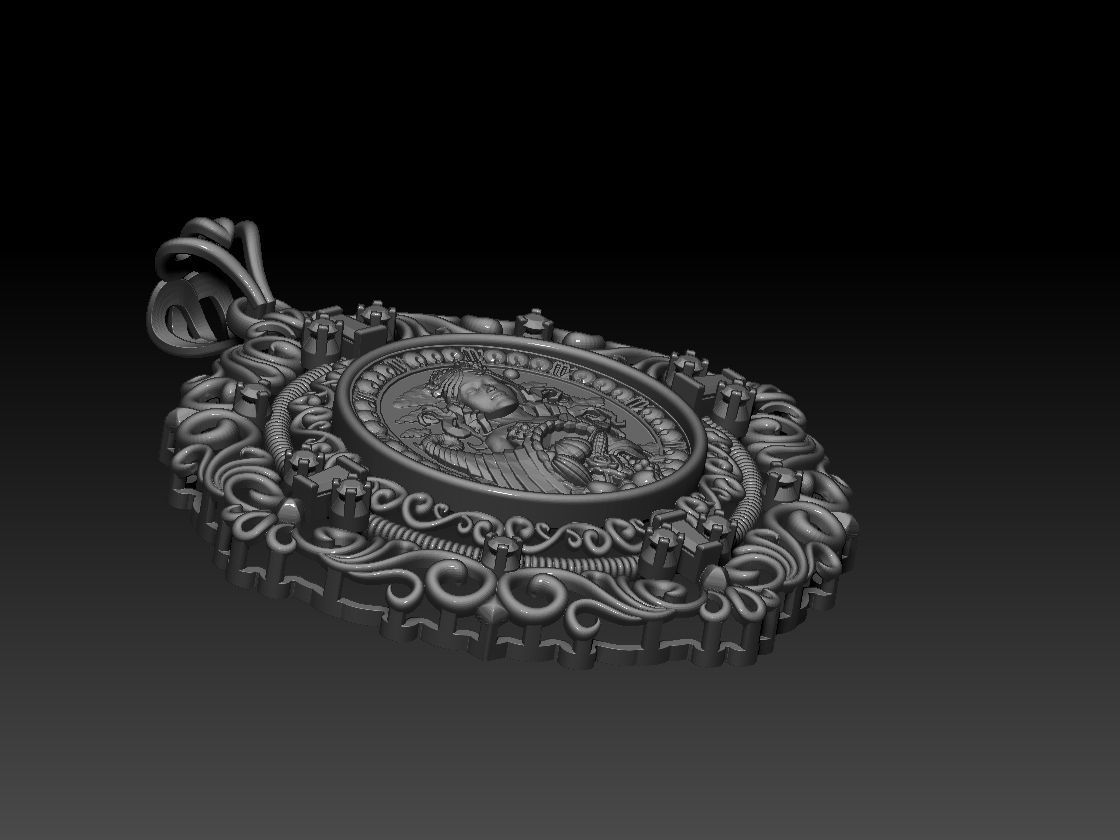 Zodiac sign Virgo pendant print Model 3D print model 3D print model_9