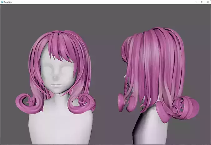 Anime hair style 47 for woman and girl