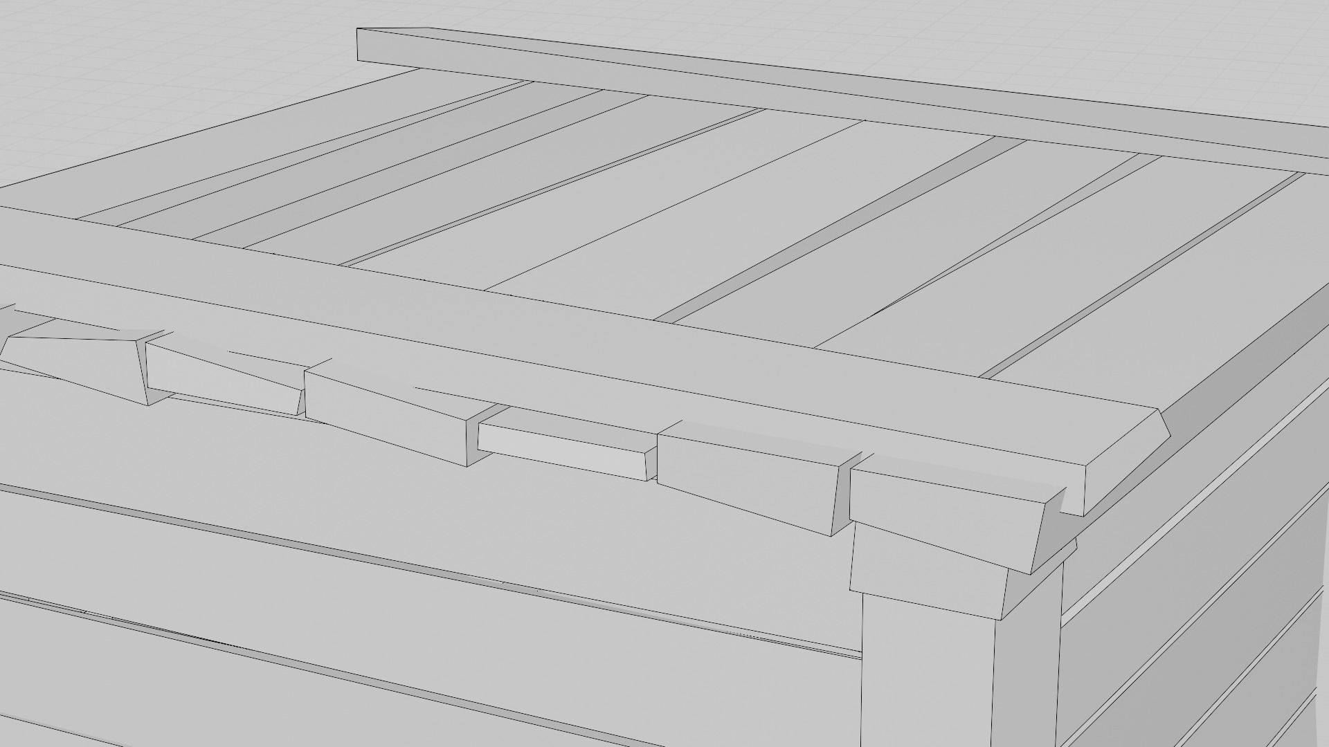 Wooden crate box Game Assets item6 3D model_27