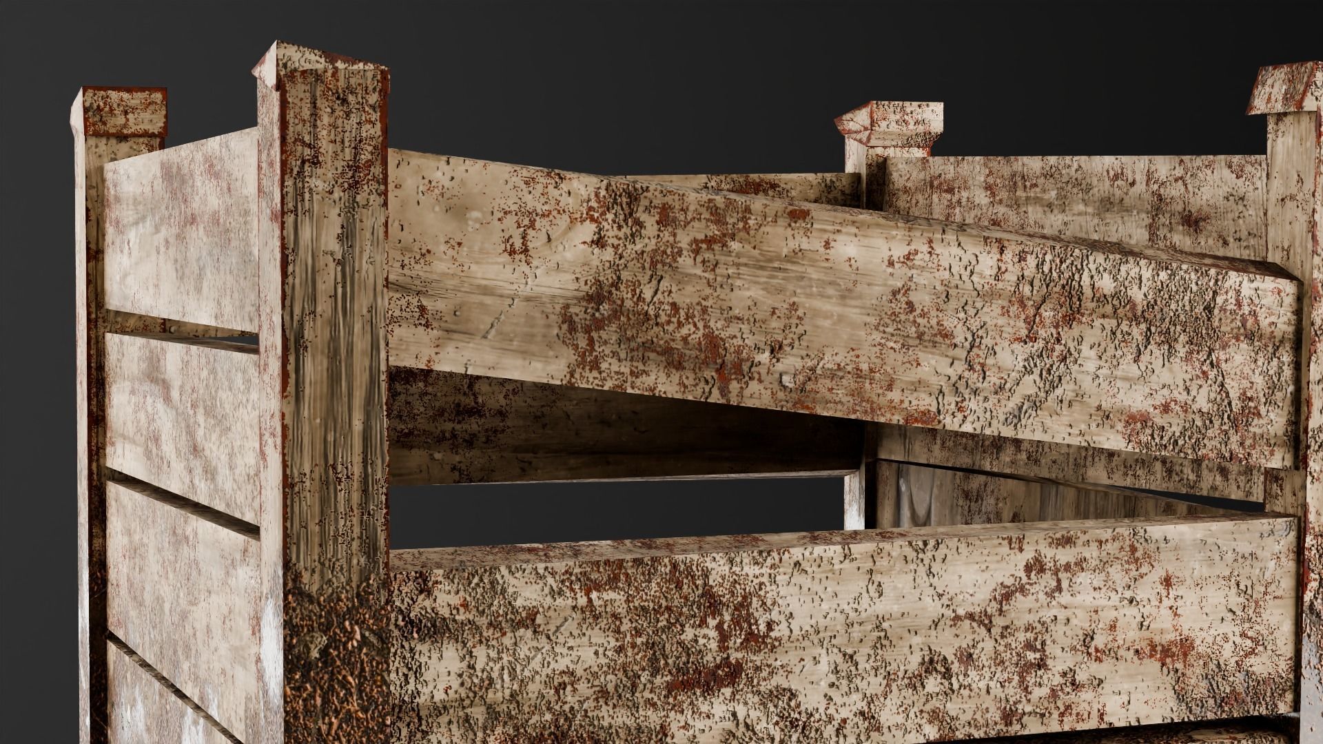 Wooden crate box Game Assets item6 3D model_10