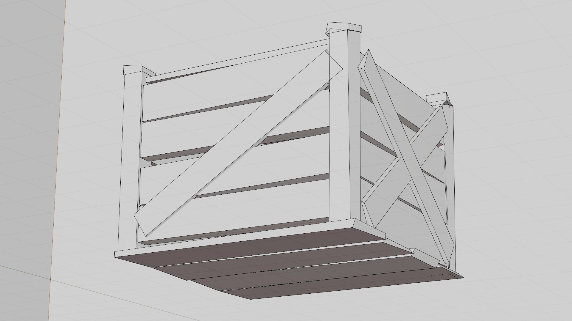 Wooden crate box Game Assets item6 3D model_22