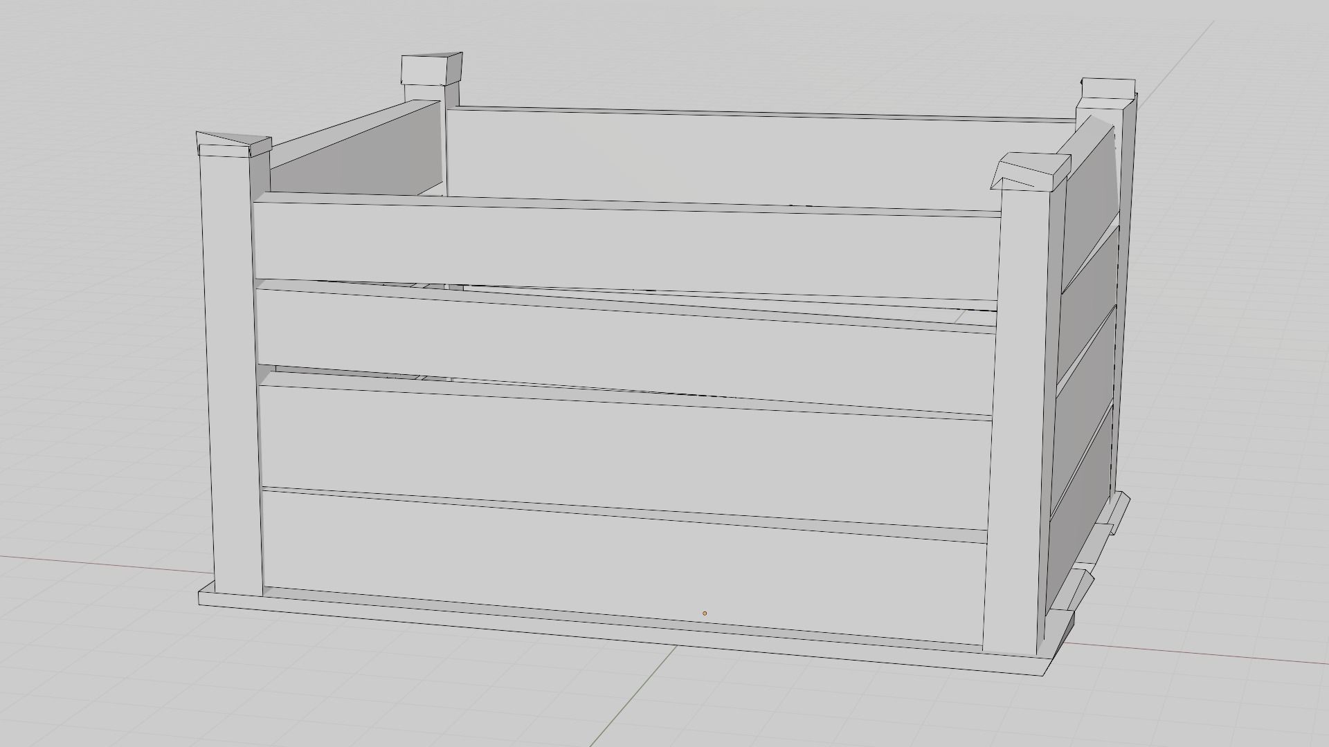 Wooden crate box Game Assets item6 3D model_17