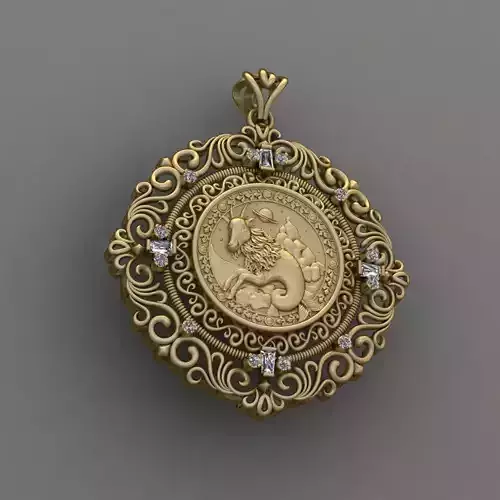 Zodiac sign Horoscope Capricorn pendent 3d Print Model