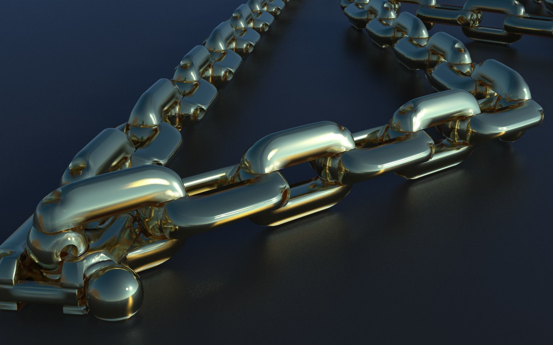 Chain and lock 3D print model_1