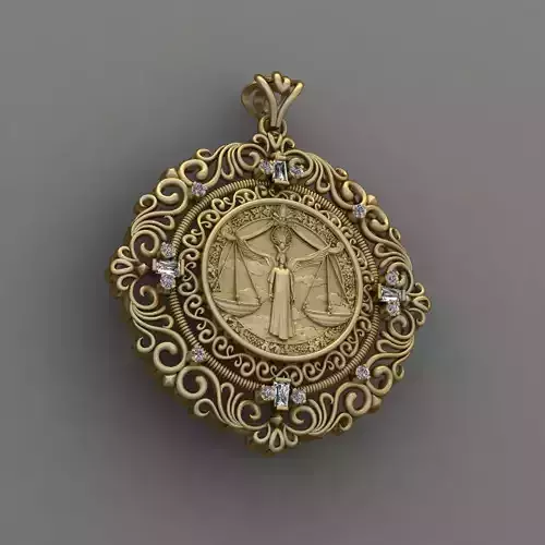 Zodiac sign Libra Horoscope pendant  3d Print Model